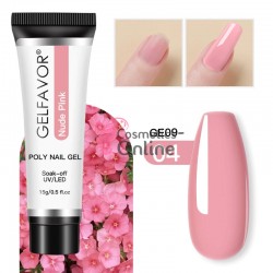 PolyGel UV /LED pentru unghii false GELFAVOR Gel For Nail Extension de 15 ml - GE0904 Nude Pink